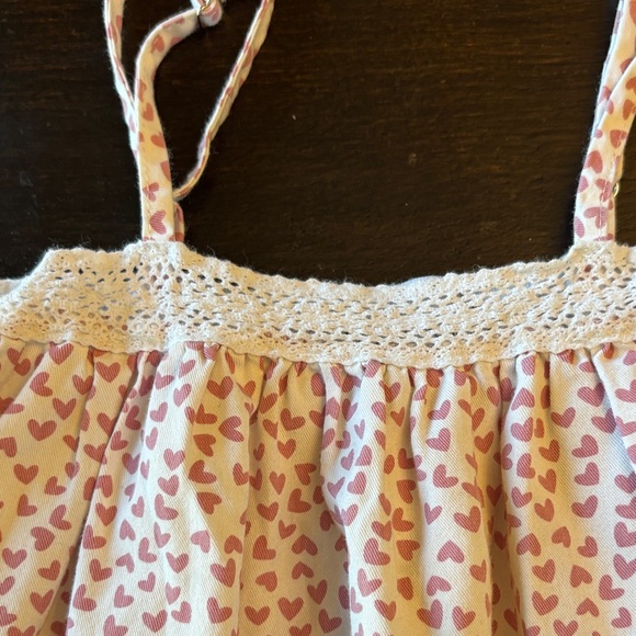 Pink Heart Pattern Kids Casual Dress - Picture 9 of 11